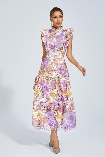 Elegant Embroidered Midi Dress