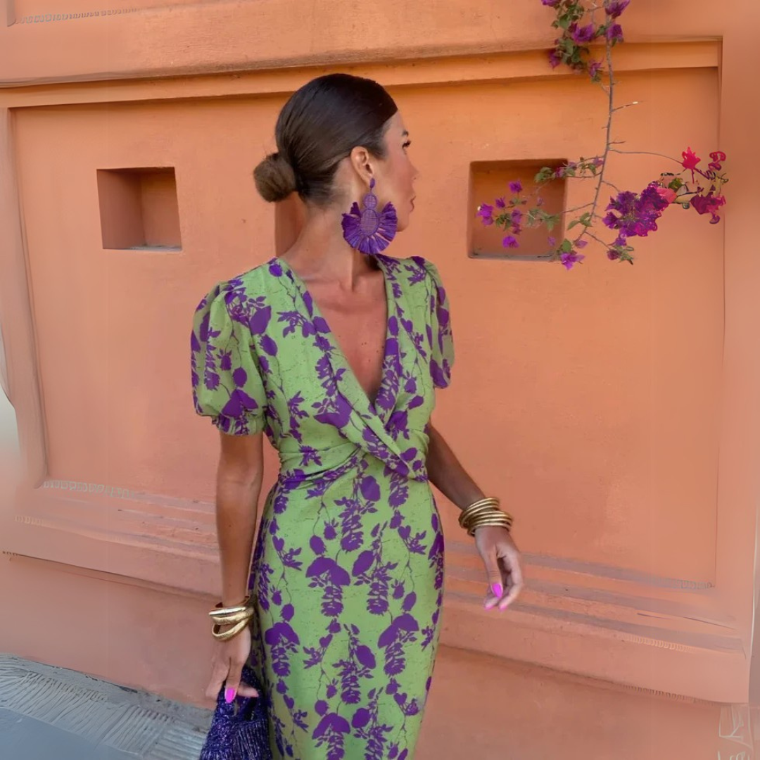 Elegance Floral Midikleid