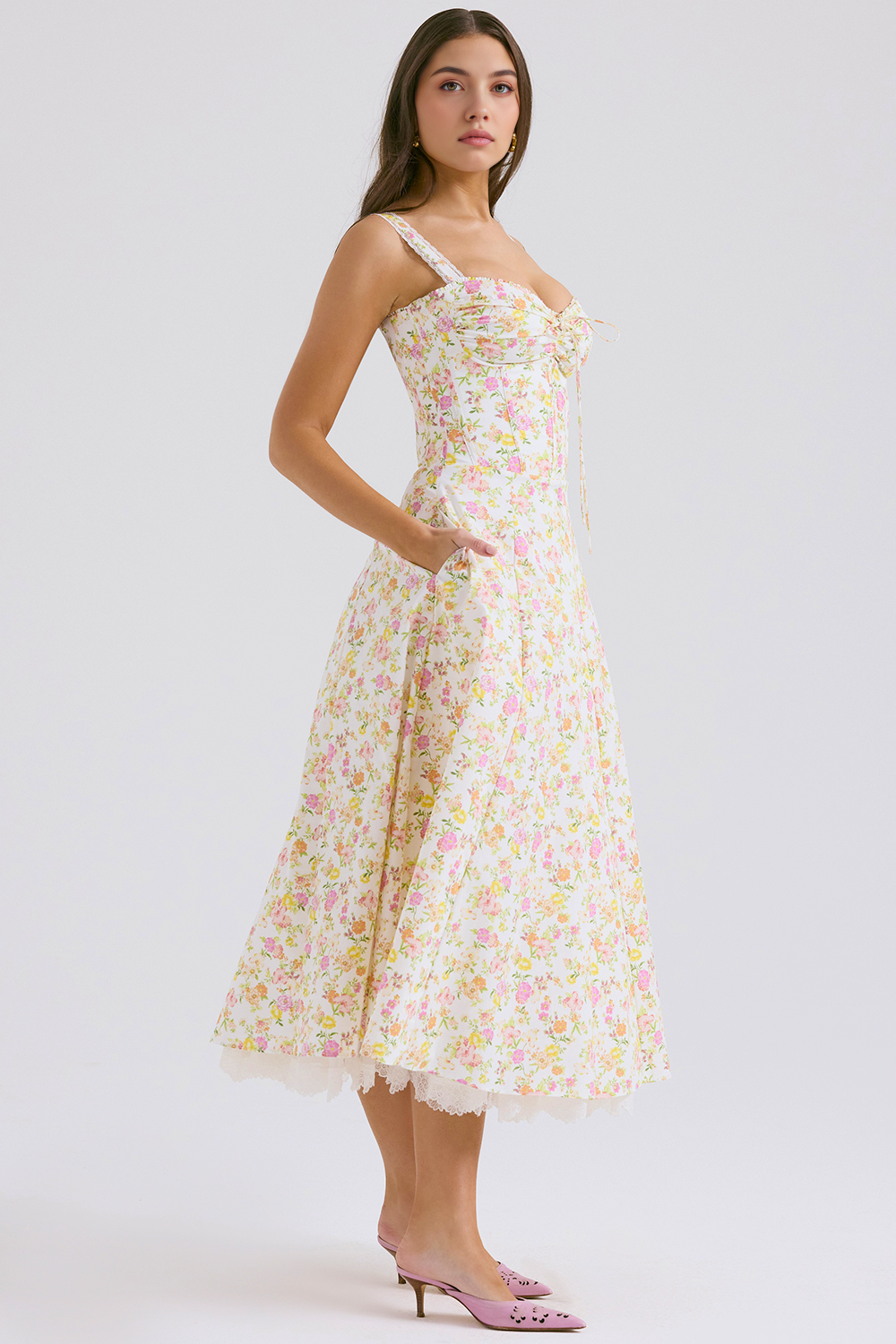 Floral Elegance Midi Dress