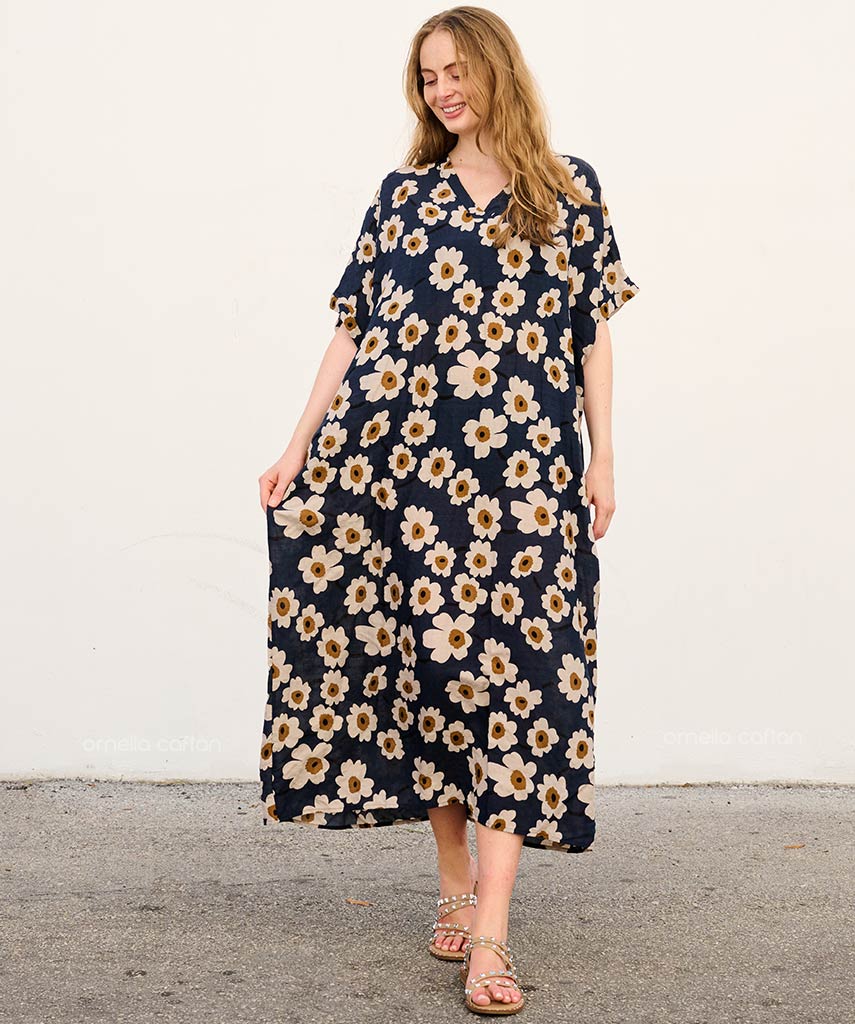 Kleurrijke Casual-Jurk Met Pockets