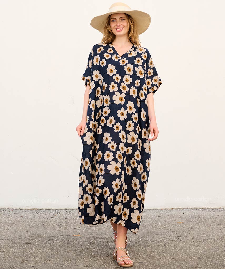 Kleurrijke Casual-Jurk Met Pockets