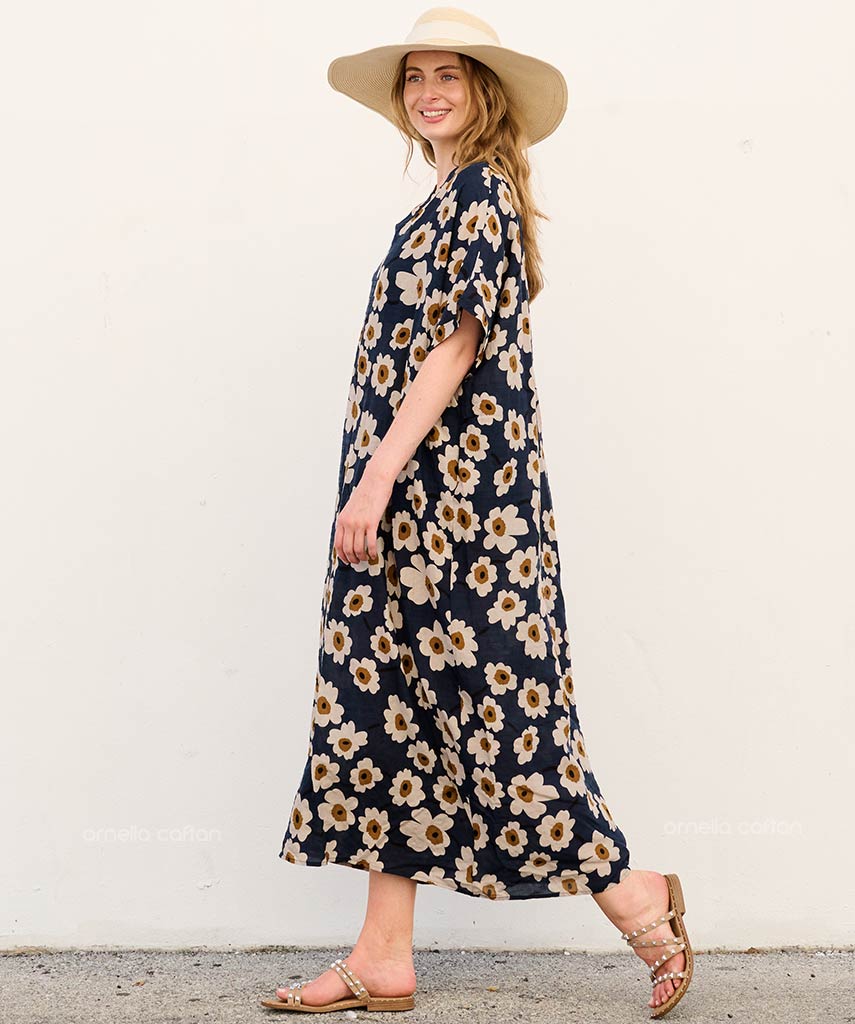 Kleurrijke Casual-Jurk Met Pockets