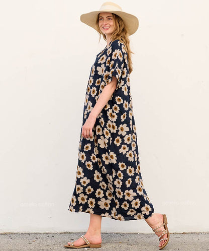 Kleurrijke Casual-Jurk Met Pockets
