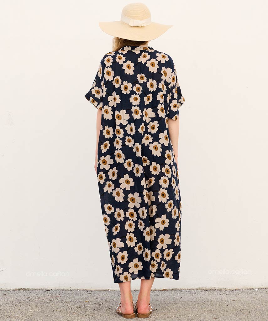 Kleurrijke Casual-Jurk Met Pockets