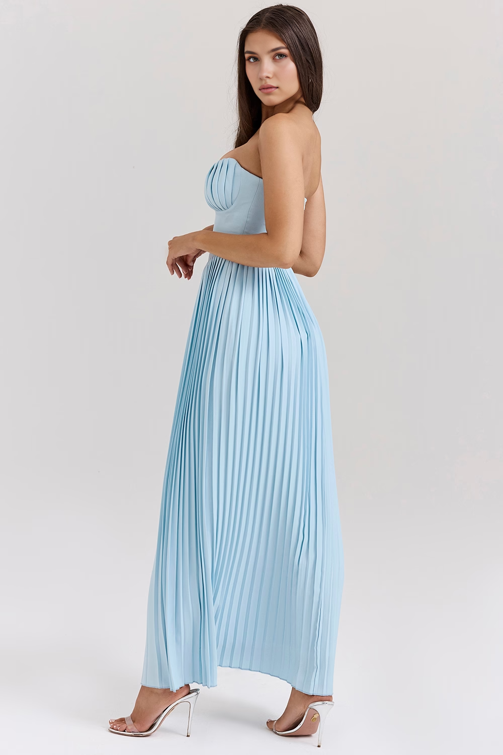 Celeste Midi Jurk: Vol Elegantie