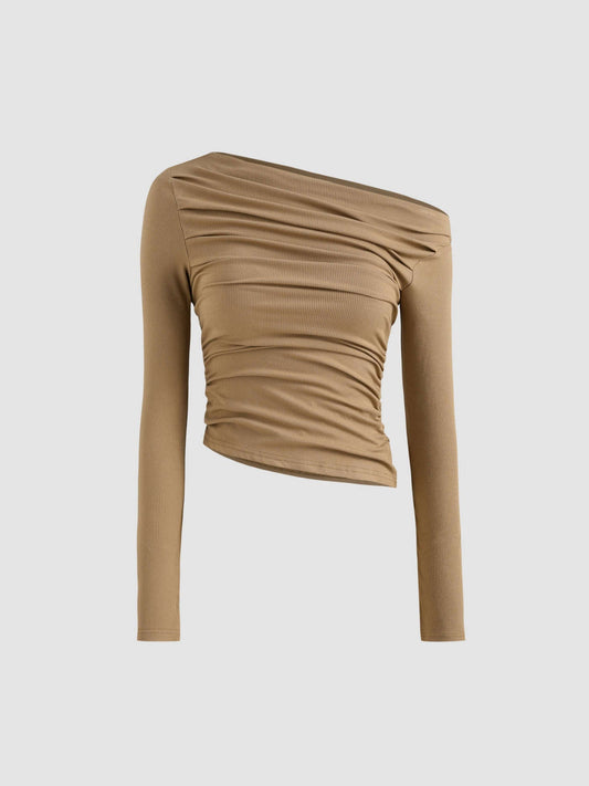 Chique Asymmetrische Slim Fit Top