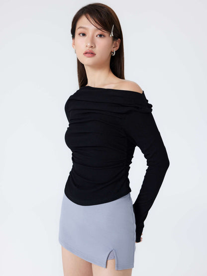 Chique Asymmetrische Slim Fit Top