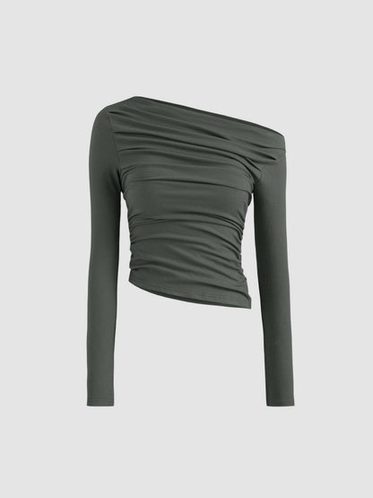 Chique Asymmetrische Slim Fit Top
