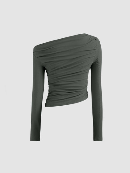 Chique Asymmetrische Slim Fit Top