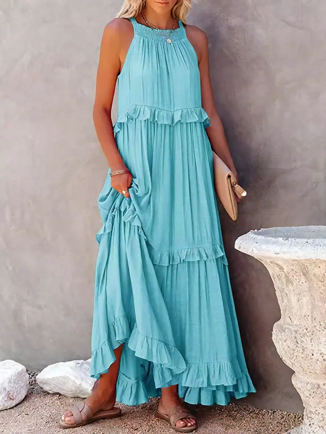 Ruffle Breeze Maxi Dress