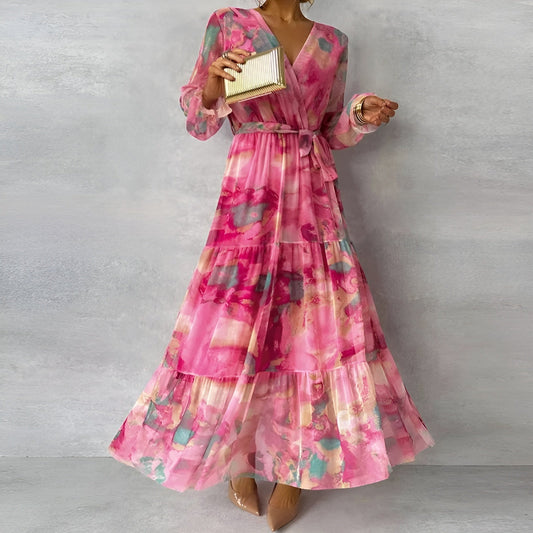 Elegant-Pleated Summer Dress