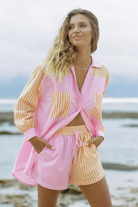 Comfort-Rich Striped Set