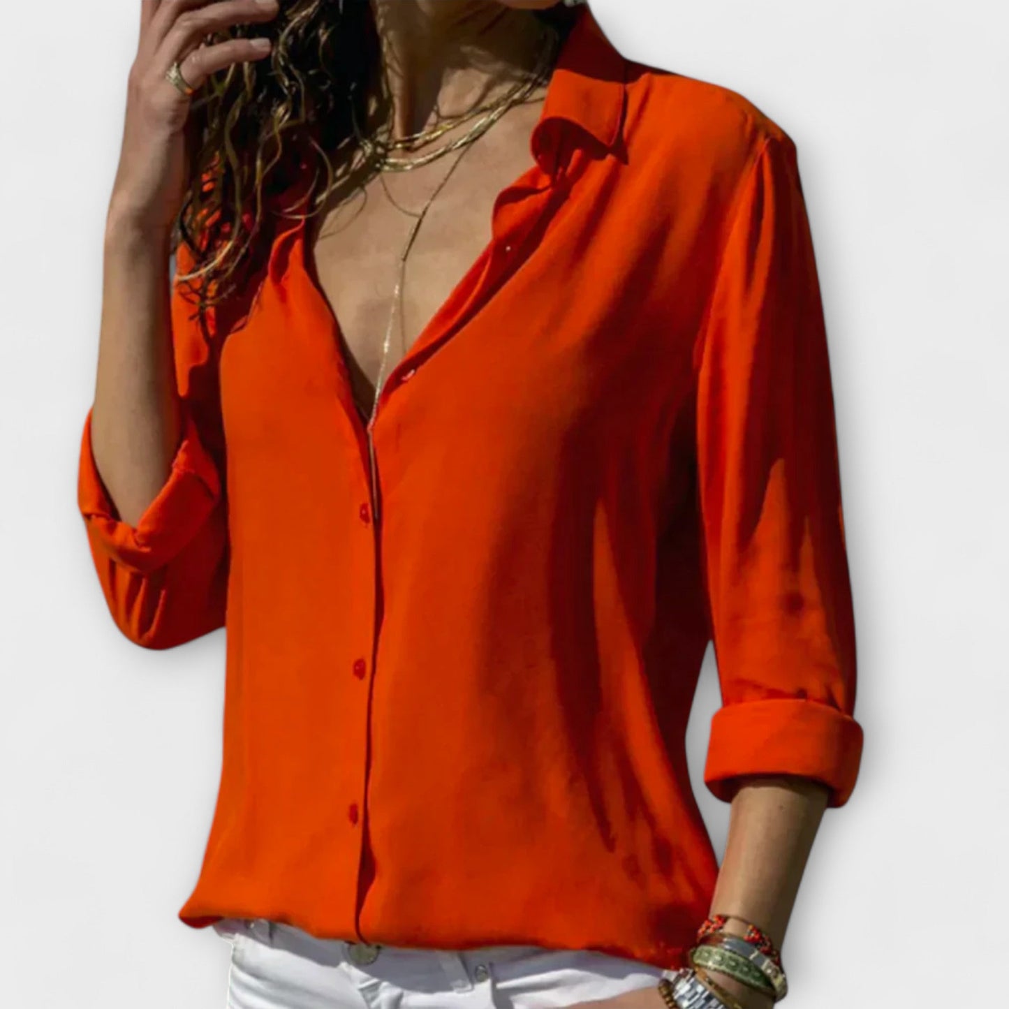 Elegante Satin-Blouse