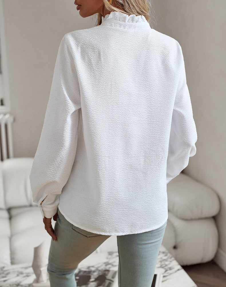 Ruffle Accent Blouse