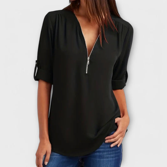 Elegante V-Hals Blouse