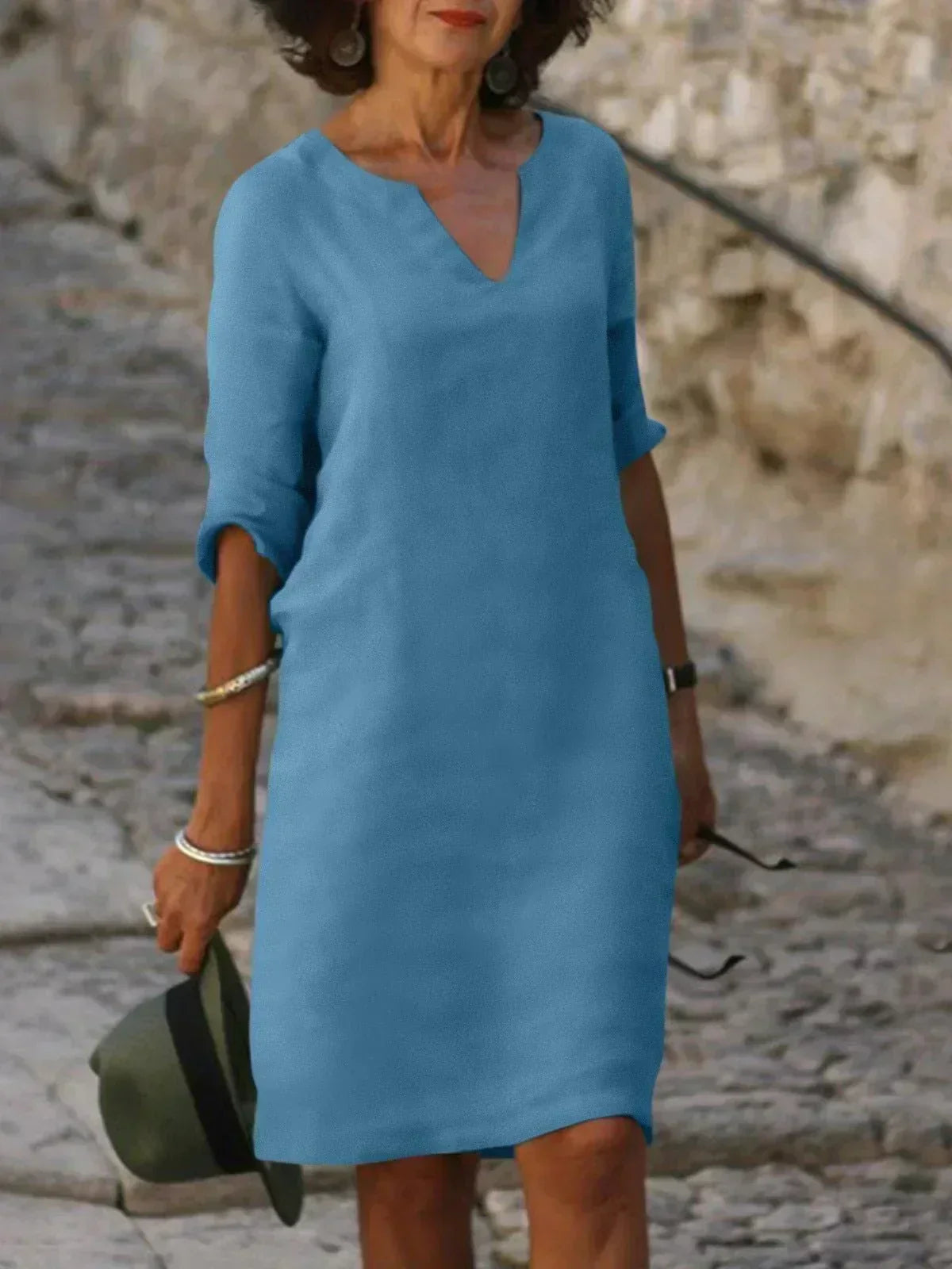 V-Neck Elegant Dress