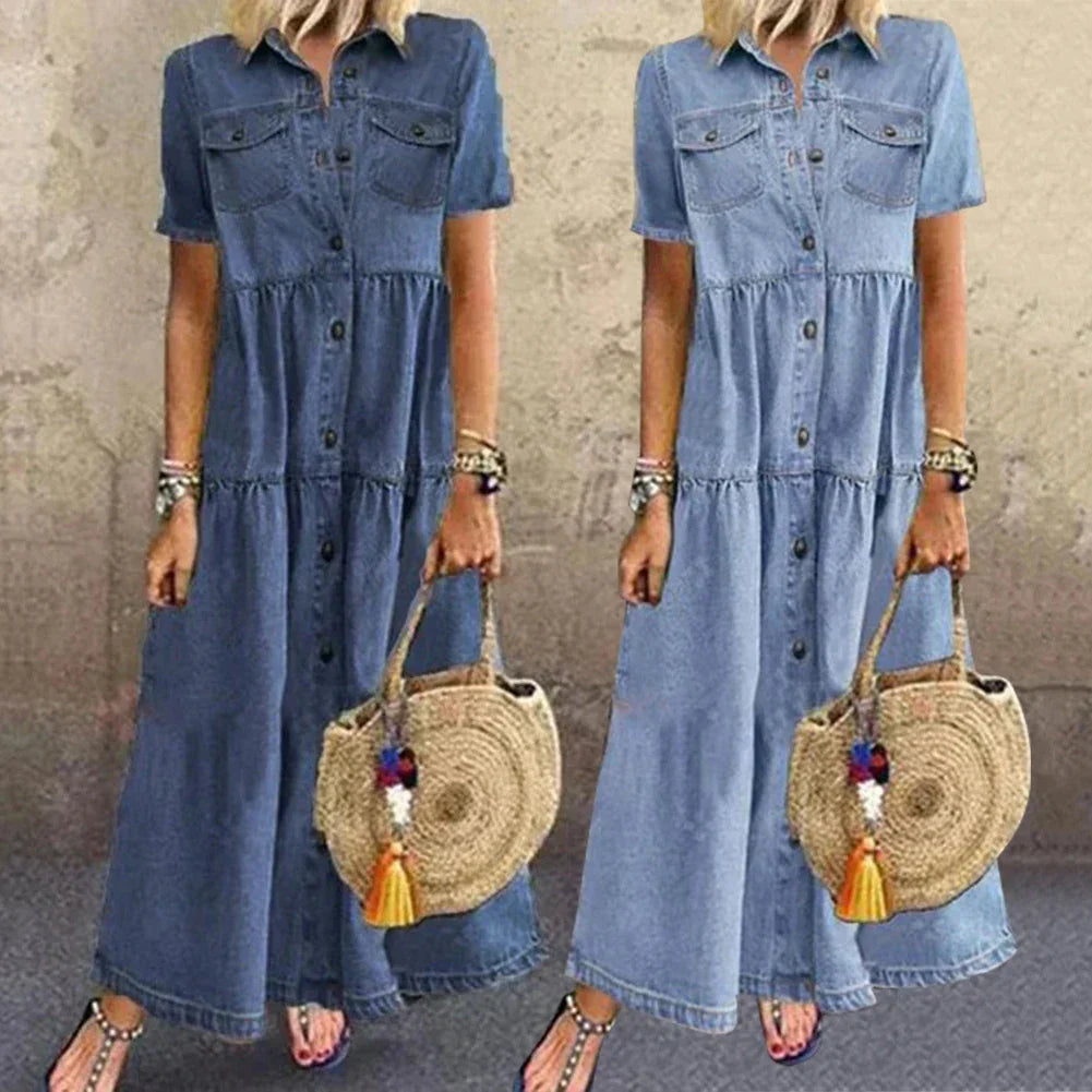 Elegante Denimjurk: Comfort en Stijl