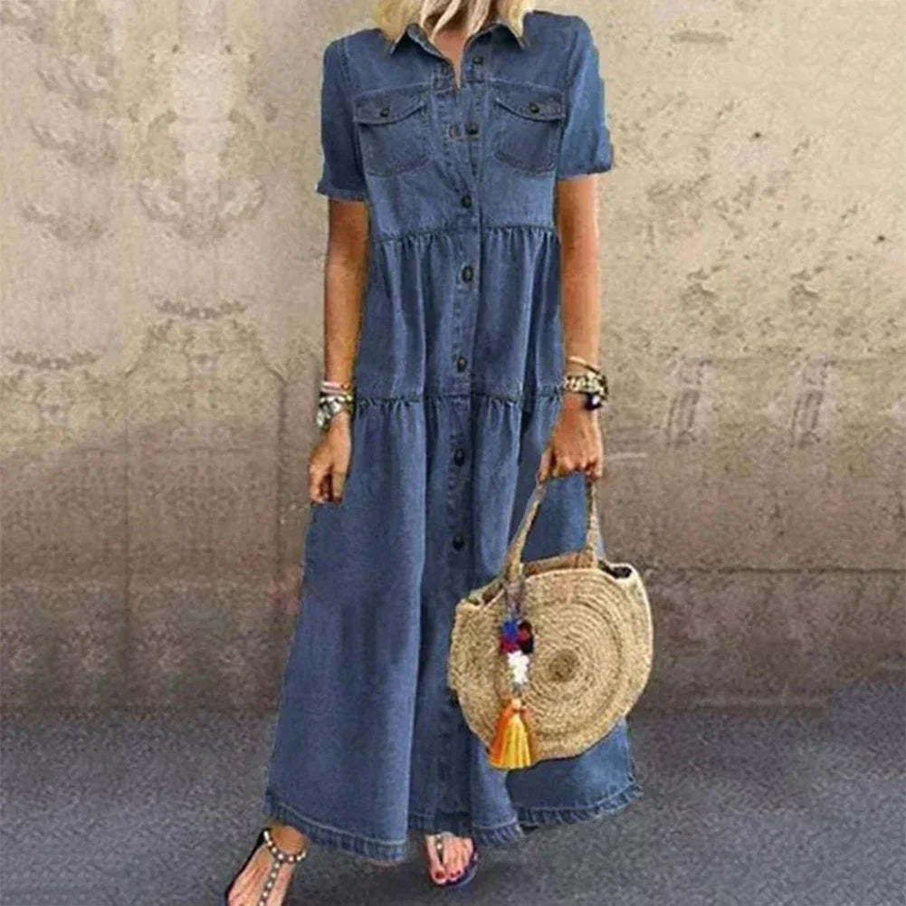 Elegante Denimjurk: Comfort en Stijl