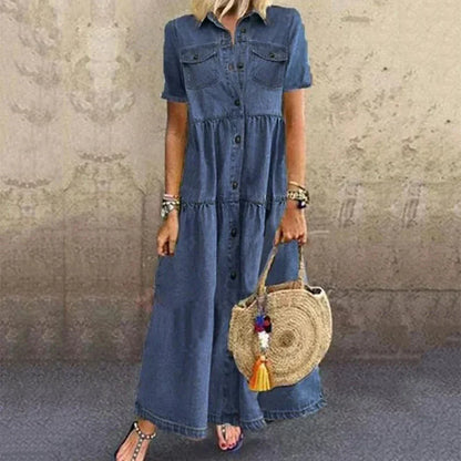 Elegante Denimjurk: Comfort en Stijl