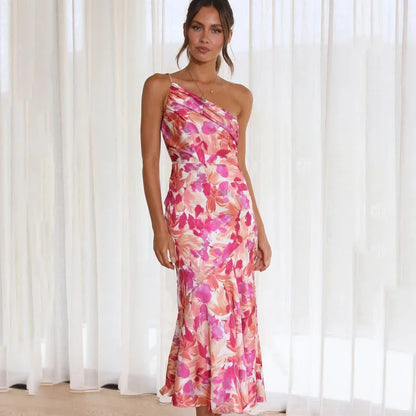 Asymmetrische Bloemenjurk