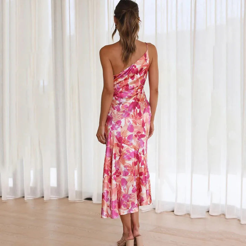 Asymmetrische Bloemenjurk