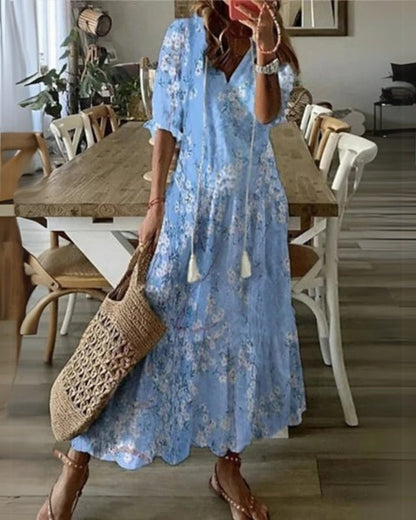 Fuzzy Elegance Bohemian Jurk