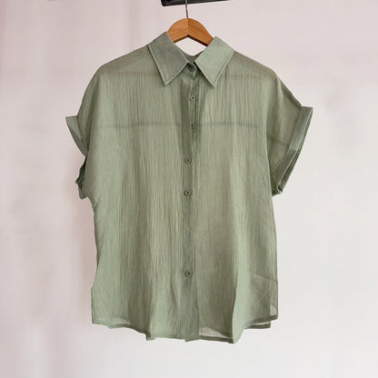Pastel Breeze Crinkle Shirt