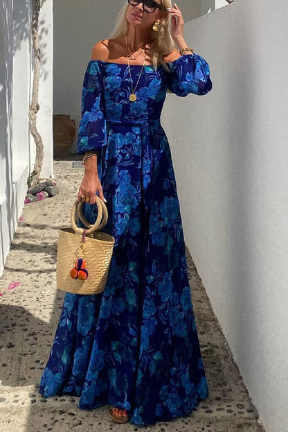 Romantische Off-Shoulder Bloemenjurk