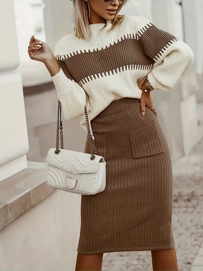 Comfort-Stretch Sweater-Set