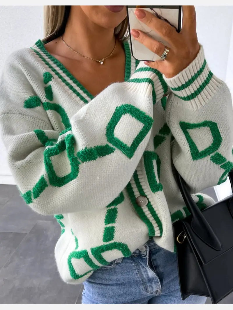 Figuur-Flatterend V-Hals Cardigan