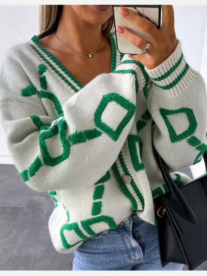 Figuur-Flatterend V-Hals Cardigan