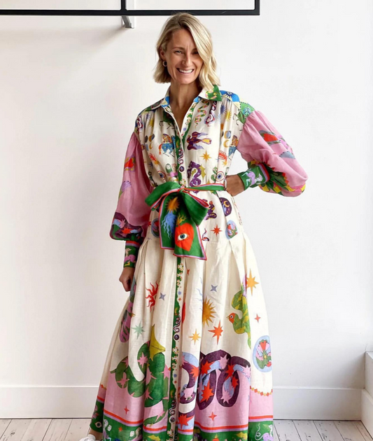 Elegant Italian Maxi-Kleid