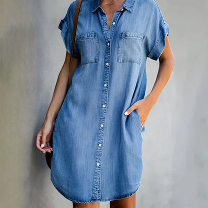 Comfort-Denim Jeanskleid