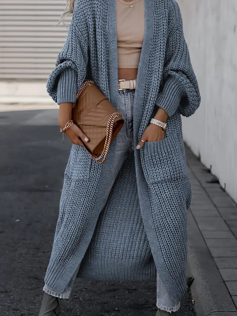 Lang V-Hals Cardigan Figuur-Flatterend