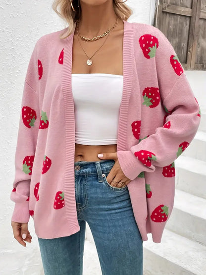 Ademend Lange V-Hals Cardigan