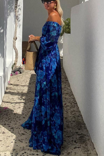 Romantische Off-Shoulder Bloemenjurk