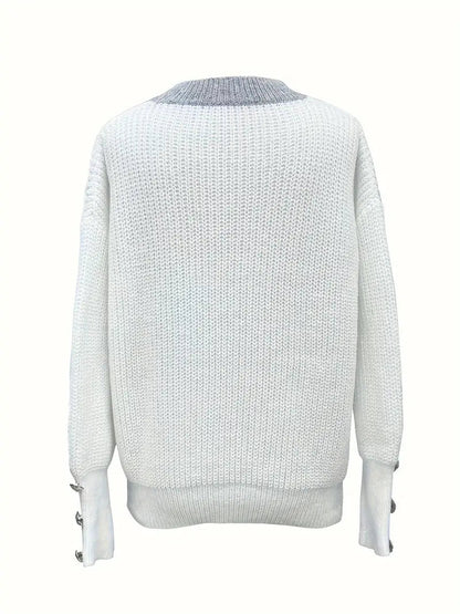 Figuur-Flatterend V-Hals Trui
