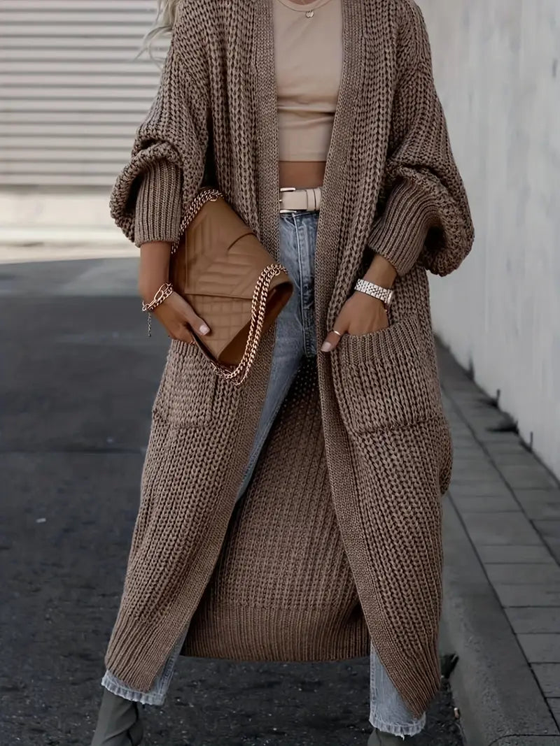 Lang V-Hals Cardigan Figuur-Flatterend