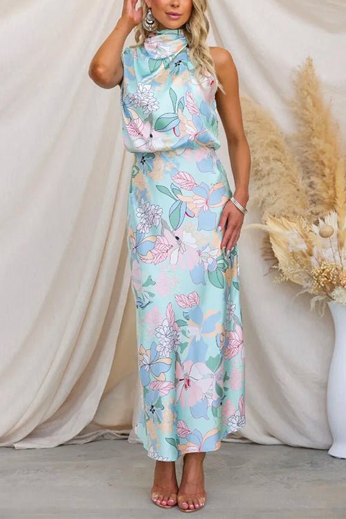 Elegante Satijnen Maxi-Jurk