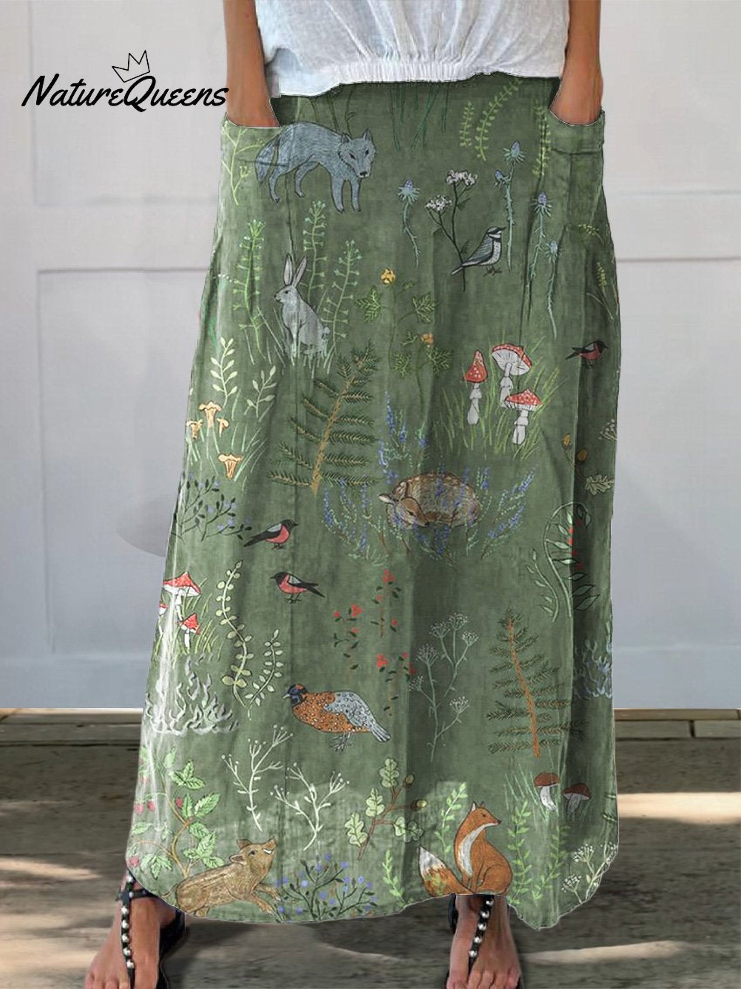 Retro Bosrok Met Dierenprints
