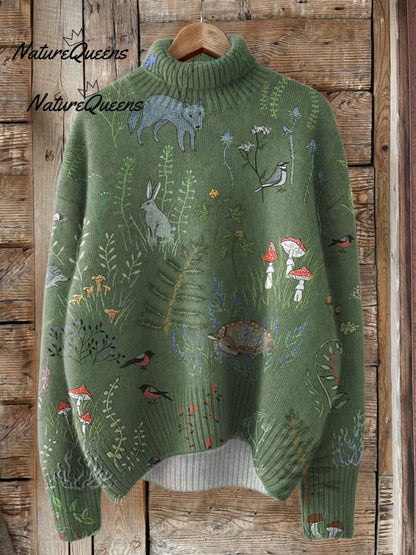 Retro Bosrok Met Dierenprints