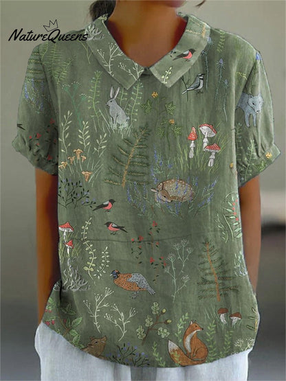 Retro Bosrok Met Dierenprints