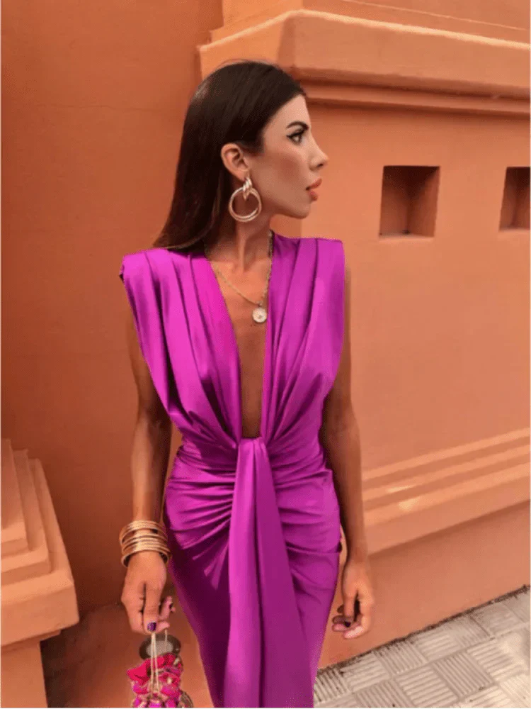 Luxe Satijnen Zomerjurk