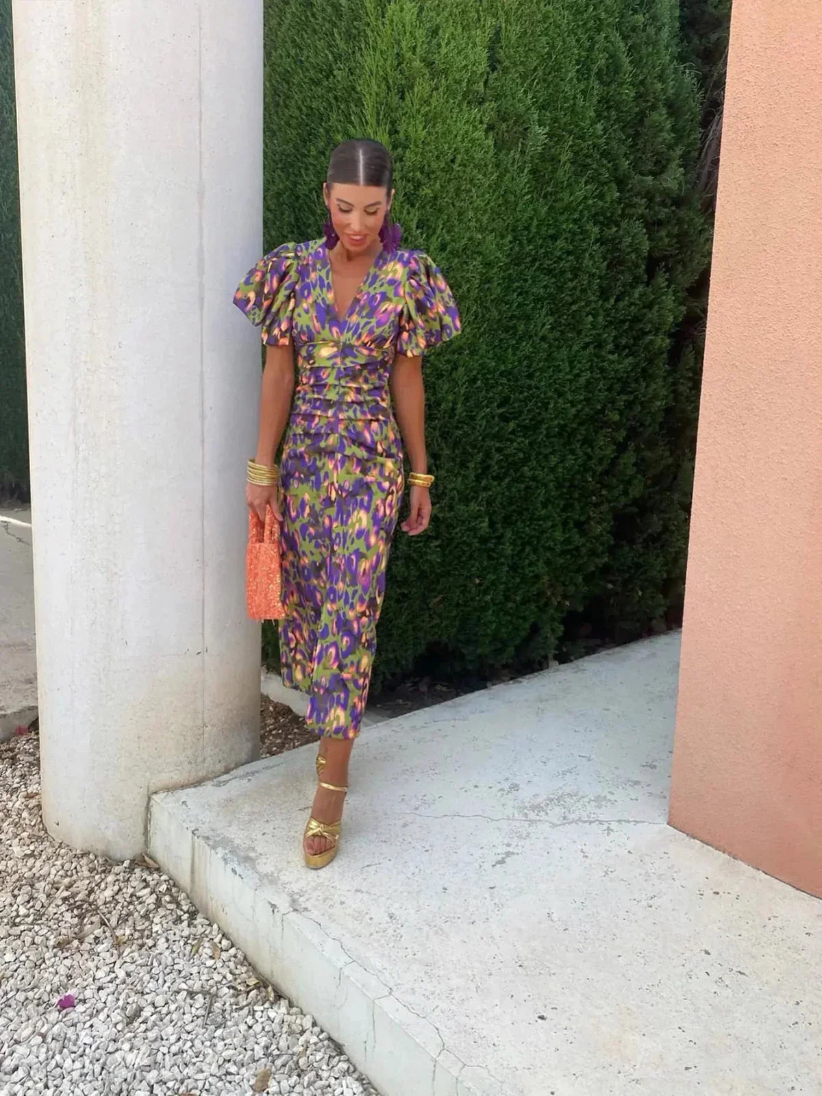 Vibrant-Kleuren Zomerjurk