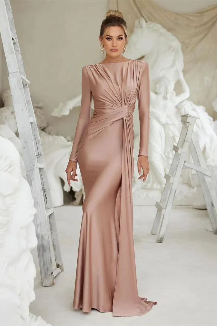 Elegant Twist-Front Maxi Jurk