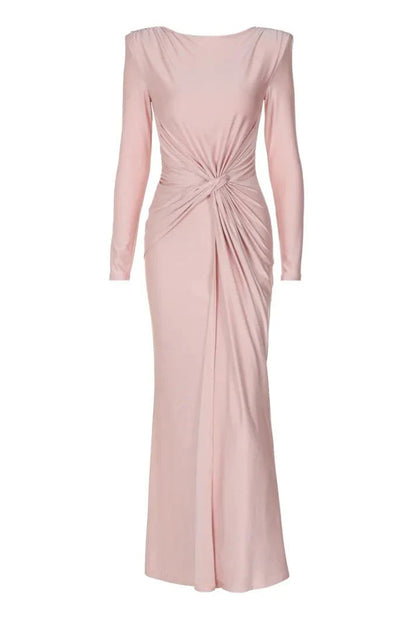 Elegant Twist-Front Maxi Jurk