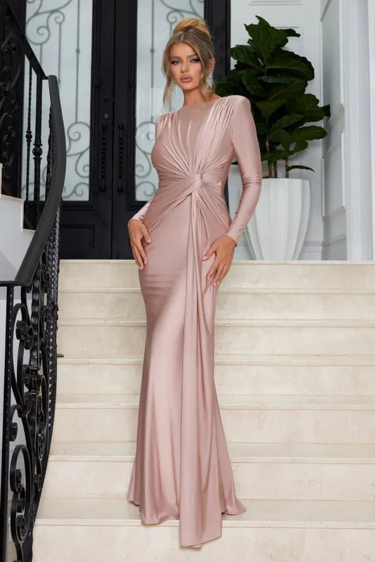 Elegant Twist-Front Maxi Jurk