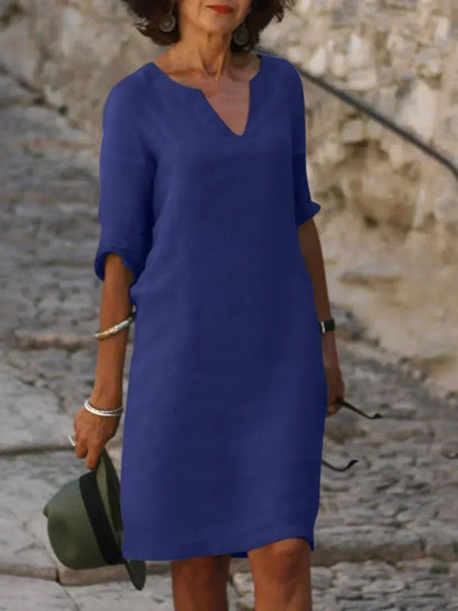 V-Neck Elegant Dress