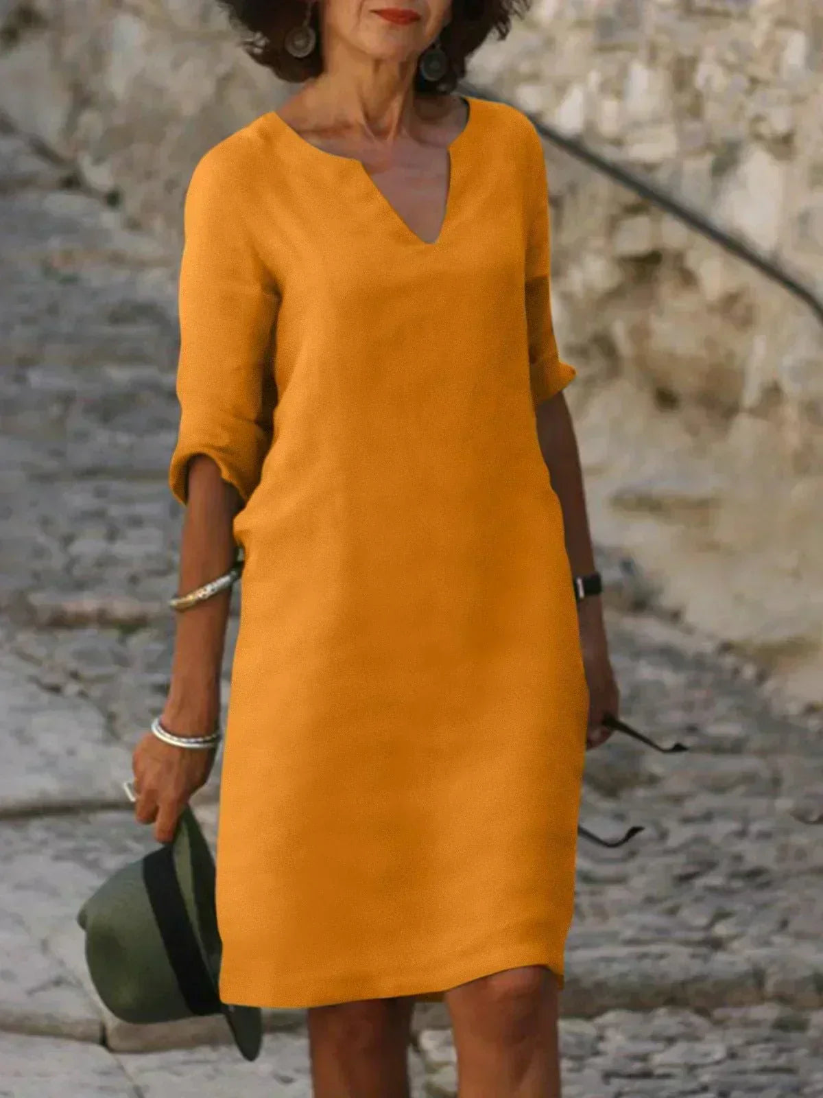 V-Neck Elegant Dress