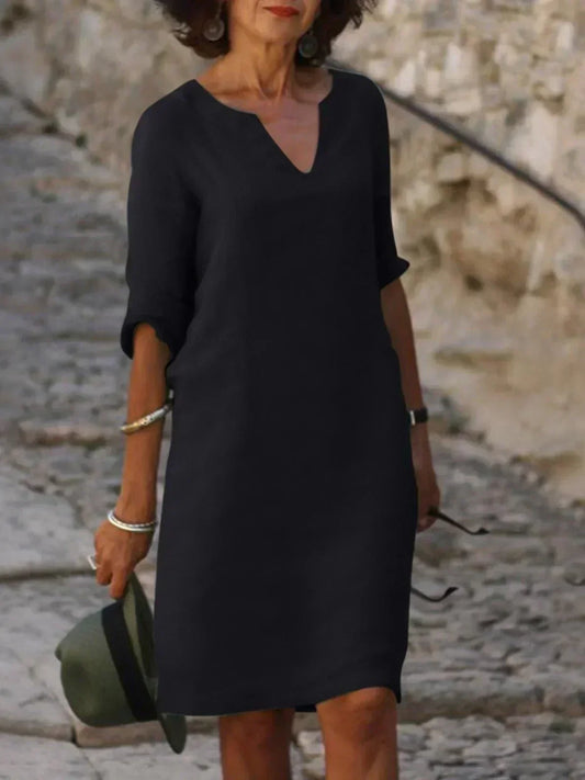 Elegante V-Hals Jurk